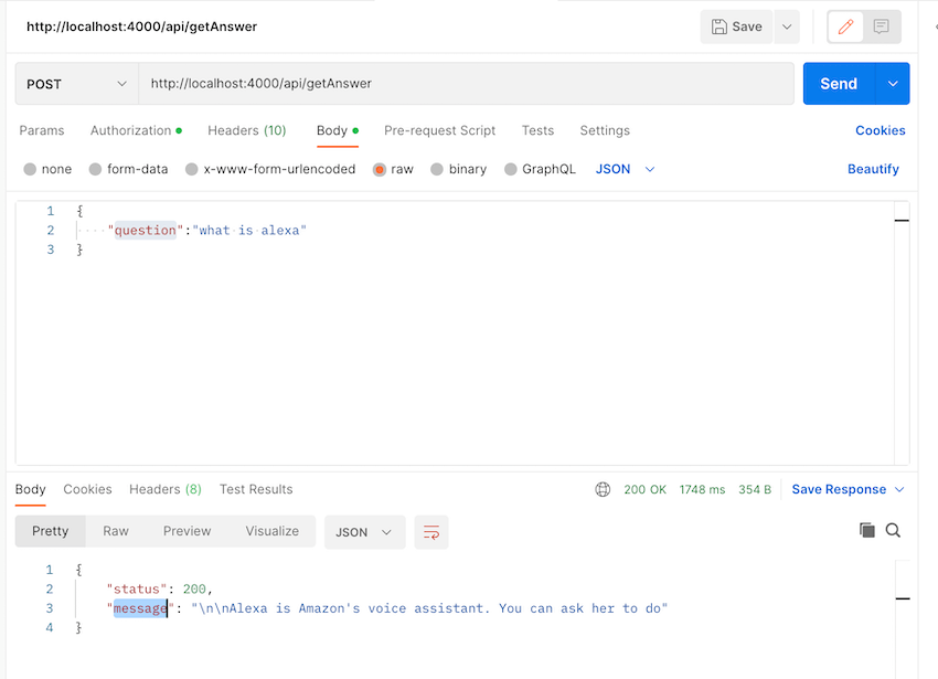 Implementing ChatGPT in NodeJS